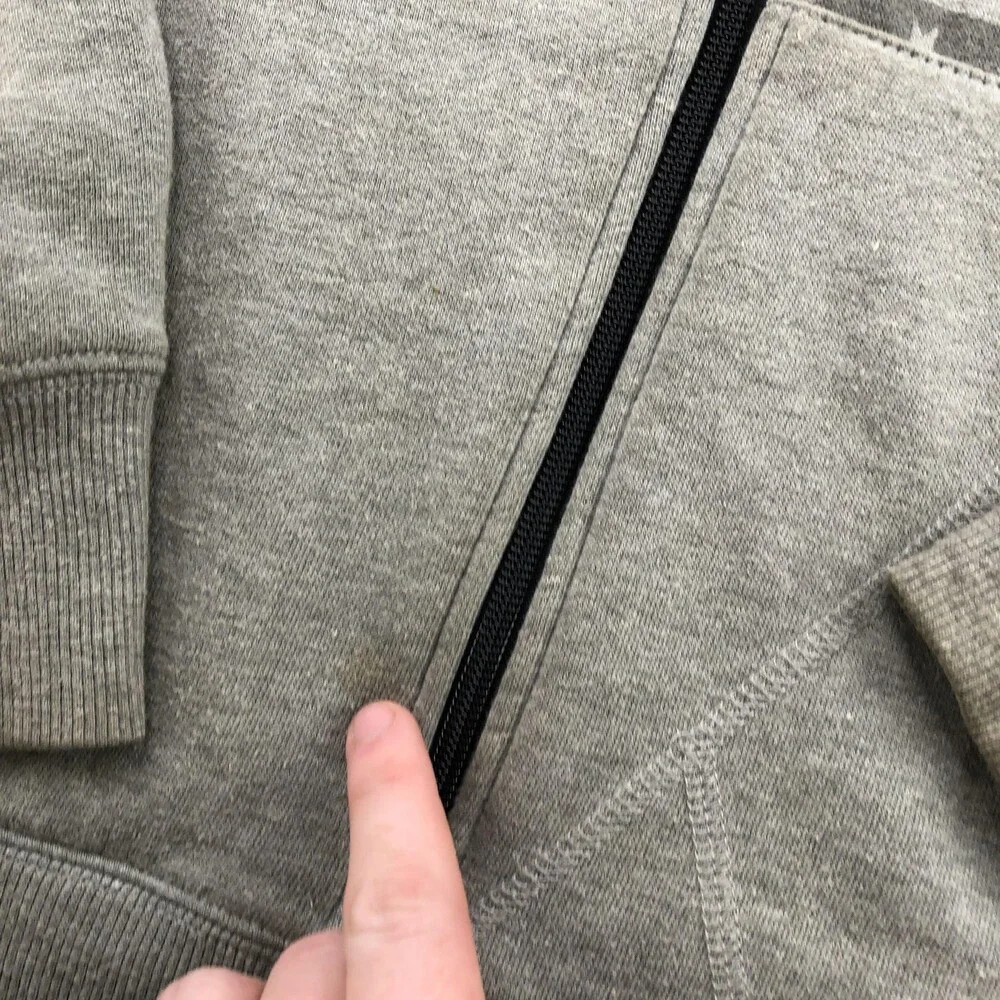 Volcom Hoodie Mens Large Gray Aztec Fleece Full Zip Sweatshirt Pockets Geometric - Picture 7 of 12